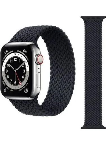 38- 40mm - Woven Single Loop Strap - Black.