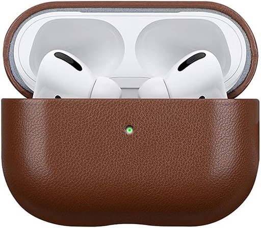 AirPods Pro 2 Leather Case Protective Cover, Shockproof Shf Hard Case (Not for AirPods Pro 1st Gen) - Brown