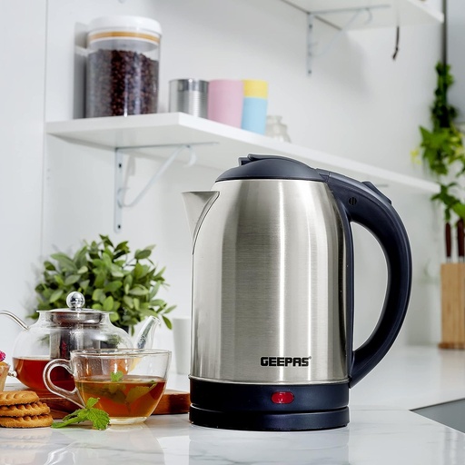 [PZDEL3225] GEEPAS ELECTRIC KETTLE GK5466, 1.8 Liter, 1500 Watts, Silver