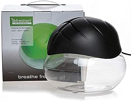 [PZDFR4619] Leaf Shaped Electrical Water Air Humidifier - Black