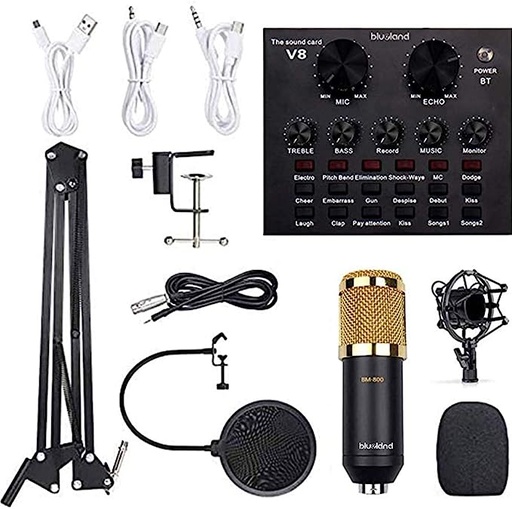 [PZDEL830] PROFESSIONAL CONDENSER Microphone, Live Sound Card