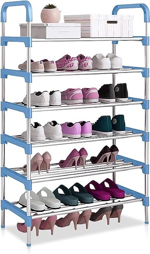 [PZDER83333] Shoe Storage Rack 6-tier Free Standing Shoe Rack Outdoor( Multi Color)
