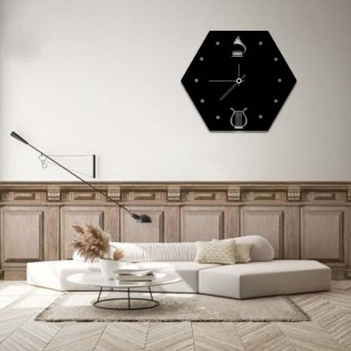 Hexagon 3D Wall Clock L (24×24)