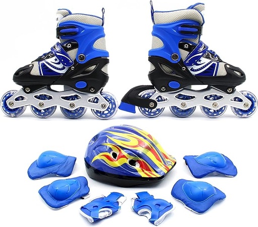 Inline Skates Full Protective Gear Set 4 35-38M