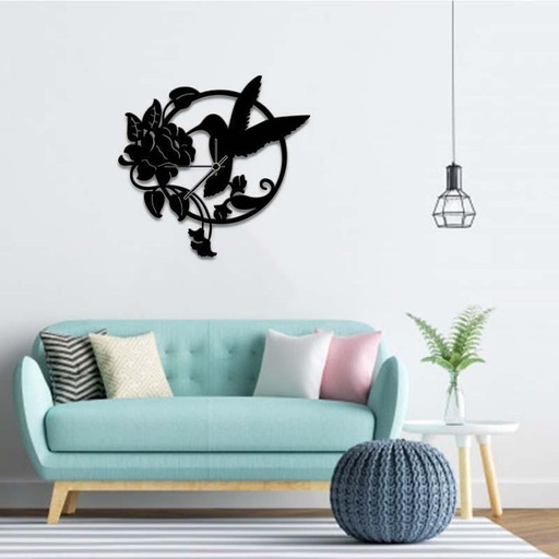 Pigeon Flower 3D Wall Clock  L (24×24)