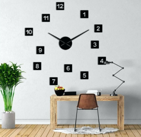 Scattered Numbers DIY Acrylic Wall Clock  M (36×36)