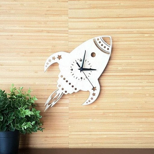 Space Ship 3D Wall Clock  L (24×24)