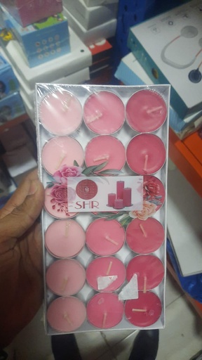 18 PCS  CANDLE COLORED Pink