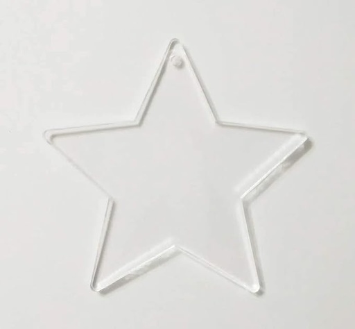 2.5 inch 15 Pieces Star Key Ring Acrylic Blanks Keychain